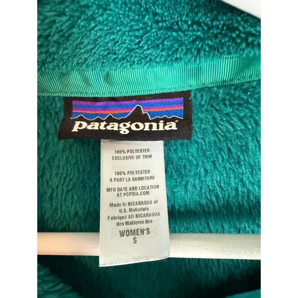 Patagonia Womens Re-Tool Snap-T Fleece Pullover Teal Turquoise Small Polartec‎